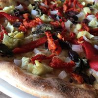 Primavera with vegan cheese at Famoso Neapolitan Pizzeria in Jasper