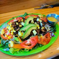 "salad bowl" with mushrooms. tasty, fresh and healthy at Veggie Table in Puerto Vallarta