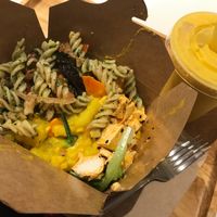 Had the salad with 3 dishes. More than filling for a big-eater like me. Mango-orange smoothie was yummy. at Fresca in Hong Kong Island