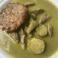 Whatever that patty was it tasted stale, dry and oily, the zucchini didn't taste fresh    at Dharma in Puebla