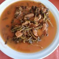 Verdolagas en caldillo de jitomate  at Dharma in Puebla