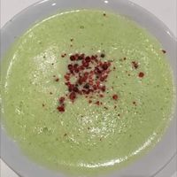 Pea soup  at bistRAWveg in Liberec