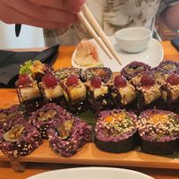 Taryakiyi sushi set at Edamame Vegan Sushi in Warsaw