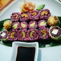 mixed plate at Edamame Vegan Sushi in Warsaw