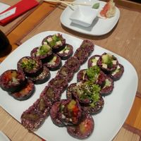 Futo Set and Boczniak w Tempurze at Edamame Vegan Sushi in Warsaw