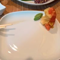 Nicely done with the ginger and wasabi at Edamame Vegan Sushi in Warsaw