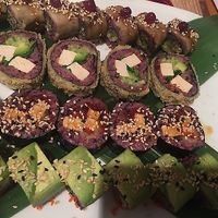excellent special rolls with avocado at Edamame Vegan Sushi in Warsaw