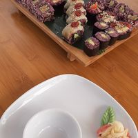 Tempura set at Edamame Vegan Sushi in Warsaw