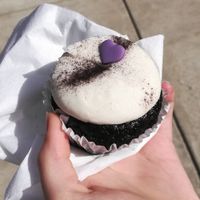 Chocolate cake with vanilla frosting at Lancaster Cupcake in Lancaster