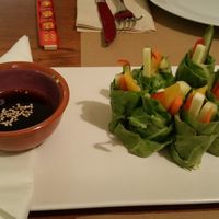 The raw springrolls ... not the most stylish dish maybe, but soooooo good!  at Compost in Mallorca