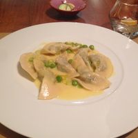 Main course: ravioliss at Compost in Mallorca