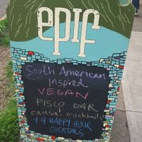 cute sign at Epif in Portland
