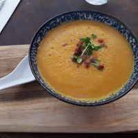 Potage carotte & gingembre at L'ilot in Levis