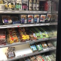 Some of the vegan options at Pousse L'Ananas in Montreal