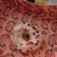 Strawberry, yum! at Brammibal's Donuts - Maybachufer in Berlin