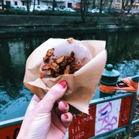 Donut by the canal at Brammibal's Donuts - Maybachufer in Berlin