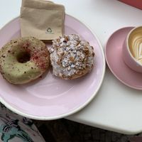 Cappuccino and Donuts at Brammibal's Donuts - Maybachufer in Berlin