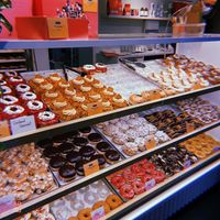Donut selection at Brammibal's Donuts - Maybachufer in Berlin