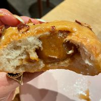 Caramel Almond Cream inside the Candied Almond Donut at Brammibal's Donuts - Maybachufer in Berlin