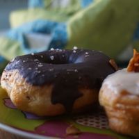 Chocolate donut at Brammibal's Donuts - Maybachufer in Berlin