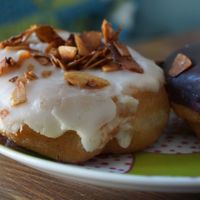 Maple coconut bacon donut at Brammibal's Donuts - Maybachufer in Berlin