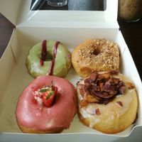 Donuts. Box of 4 for €9 at Brammibal's Donuts - Maybachufer in Berlin