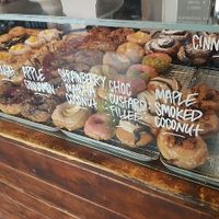 Display Cabinet at Brammibal's Donuts - Maybachufer in Berlin