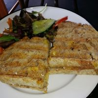 Vegan grilled cheese sandwich with caramelized onions at Brammibal's Donuts - Maybachufer in Berlin