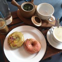 donuts and frinks at Brammibal's Donuts - Maybachufer in Berlin
