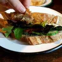 hummus sandwich at Brammibal's Donuts - Maybachufer in Berlin