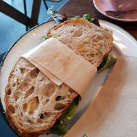 hummus sandwich  at Brammibal's Donuts - Maybachufer in Berlin