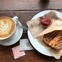 vegan cheesse sándwich  at Brammibal's Donuts - Maybachufer in Berlin