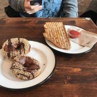 Nougat donuts and grilled cheese sandwiches  at Brammibal's Donuts - Maybachufer in Berlin