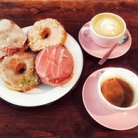 Dooonuts and coffee at Brammibal's Donuts - Maybachufer in Berlin