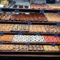 A huge range of beautiful looking donuts at Brammibal's Donuts - Maybachufer in Berlin