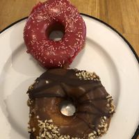 The ones with a hole don‘t have a filling at Brammibal's Donuts - Maybachufer in Berlin