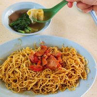 Wanton noodle at New Tokyo Vegetarian 新东京 in Northeast Singapore