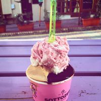 Cherry, dark choc and hazelnut!   at SottoZero The Gelato Factory in Bugibba