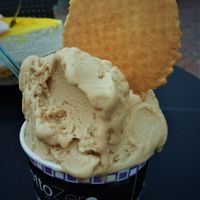 Nocciola ice cream, soy based at SottoZero The Gelato Factory in Bugibba