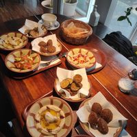 Falafel and Makali Sabadi + Babaganoush at Alin Gaza Kitchen in Berlin