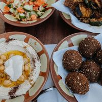 Falafel & Maqali Plate at Alin Gaza Kitchen in Berlin