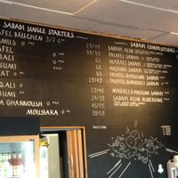 Price List at Alin Gaza Kitchen in Berlin