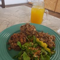 Mmmm at The Green Lime Eco-Cafe and Juice Bar in Bridgetown