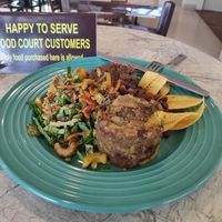 Medium size lunch 17$ at The Green Lime Eco-Cafe and Juice Bar in Bridgetown