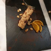 Chocolate cake with peanut frosting at Samses in Zurich