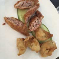 wanton and some other snack I can't remember  at Di Shui Fang - Water Drop Tea House in Kuantan