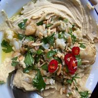 Hummus Coliflor at La Hummuseria in Madrid