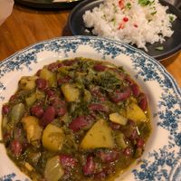 Khoresht sabzi at La Hummuseria in Madrid