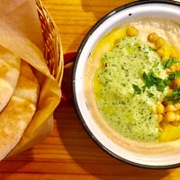 Yummy Vegan Hummus at La Hummuseria in Madrid