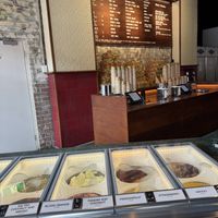 A section of clearly labeled vegan flavors   at Gelato Messina in Fitzroy
